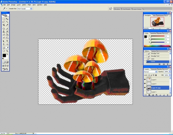 Creation of Hand full of hapiness: Step 8